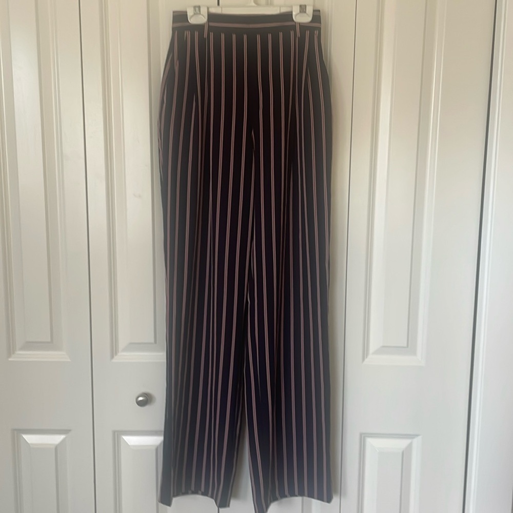 Zara wide leg pin stripe dress pants